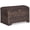 Brown PE Rattan-178l-arched Lid, variant on Handwoven Storage Basket With Lid 178l Wicker Bin Water Hyacinth Leather Buckle & Metal Frame Ring Handles For Easy Transport Chest Trunk Bedroom Living Room