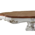 thumbnail image 2 of Benjara Scalloped Top Counter Table with Scrolled Pedestal Base- White and Brown, 2 of 7