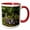 Red/White, variant on 3drose, False Coral, Milk Snake, Andes, Ecuador. Captive, 11oz Two-tone Green Mug