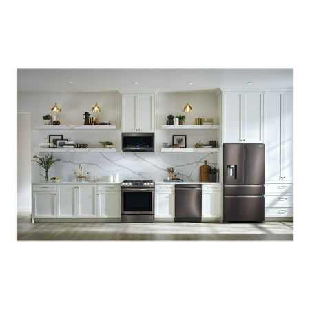 Samsung - 22.6 Cu. Ft. 4-Door Flex French Door Counter-Depth Refrigerator - Tuscan Stainless Steel