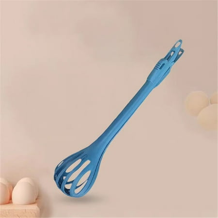 

OKHGEG87 Hot Sale Cooking Utensils Food Clip & Egg Whisk Multi Function Egg Beater and Bread Clip Handheld Egg Mixer Plastic Egg Beater Multifunctional Kitchen Tool (1 Pcs) Blue