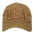 thumbnail image 4 of Relaxed Ripstop Cap, USA Text, Coyote, 4 of 4
