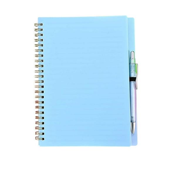Dusknt Notebook Blue, Office&Craft&Stationery,A5 Student Notebook with Pen Pp Loose Business Notebook for Homework and Pen20Ml