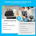 thumbnail image 3 of PENGXIANG Stove Top Shelf 30 Inch Silicone Magnetic Anti-Slip Over Stove Top Rack with 3 Functional Partitions Space Saving(Black), 3 of 8