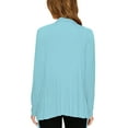 thumbnail image 4 of Made by Johnny Women's Drape Front Open Cardigan Long Sleeve Irregular Hem S-5XL Plus Size XL AQUA, 4 of 6
