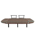 thumbnail image 3 of Kente Pattern Futon Couch, Tribal Traditional Triangles and Stripes Indigenous Native Cultural Heritage, Daybed with Metal Frame Upholstered Sofa for Living Dorm, Loveseat, Multicolor, by Ambesonne, 3 of 4
