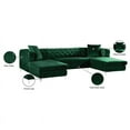 thumbnail image 6 of Meridian Furniture Gail 3pc Velvet Sectional in Green, 6 of 7