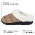 thumbnail image 4 of Roxoni Womens Cozy Memory Foam Slippers, Fuzzy Warm Faux Fur, Indoor Outdoor Rubber Sole Beige, 4 of 5