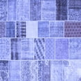 thumbnail image 1 of Ahgly Company Machine Washable Indoor Square Patchwork Blue Transitional Area Rugs, 7' Square, 1 of 4