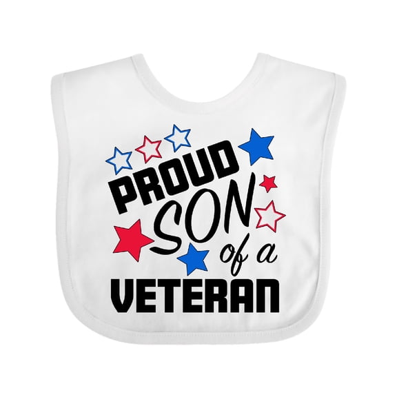 Inktastic Proud Son of a Veteran- Veterans Day Boys Baby Bib