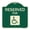 Green, variant on 18 x 24 in. Designer Series Sign - Graphic Handicapped Reserved, Black & Silver