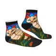 thumbnail image 6 of Salouo Stained Glass Cat Art Pattern Unisex Middle Tube Socks,Middle-Finger Knee High Socks Over The Calf Tube Stocking Crew Stockings for Women and Men Tube Socks, 6 of 8