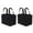 Black, variant on hejhncii 2Pieces Elegant Felt Wine Carriers Bag with 6 Compartments with Protective Padding and Handle Beer Bottle Holders Bag