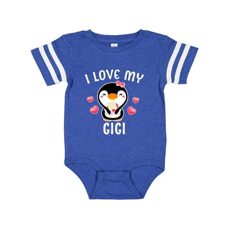 

Inktastic I Love My Gigi with Cute Penguin and Hearts Gift Baby Girl Bodysuit