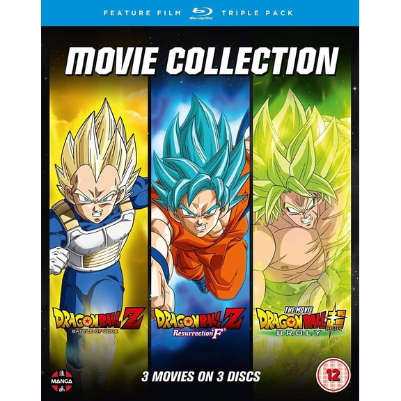 Dragon Ball Movie Trilogy (Battle Of Gods, Resurrection F , Broly) (Blu-ray) Sean Schemmel