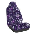 thumbnail image 1 of Fotbe Christmas Purple Snowflakes Funda para Asiento de Auto con Estampado – Impermeable y Antisudor – Ajuste Universal, Lavable a Máquina, Antideslizante (1 Pieza), 1 of 5