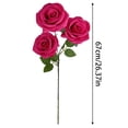 thumbnail image 3 of Artificial Flowers,1PC Artificial Rose 18” Real Flowers High Simulation Wedding Anniversary For Elegant Home Decor Classic Red, 3 of 9
