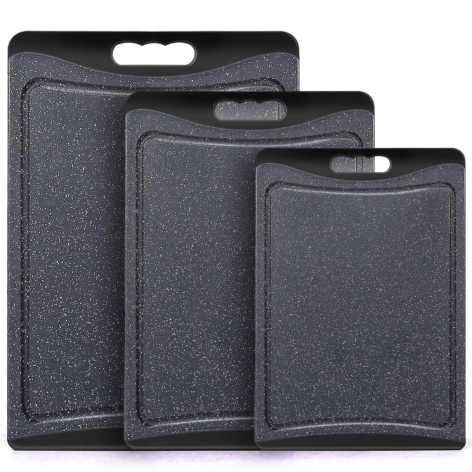AOKIWO Plastic Cutting Boards Set of 3 with Juice Grooves photo 2