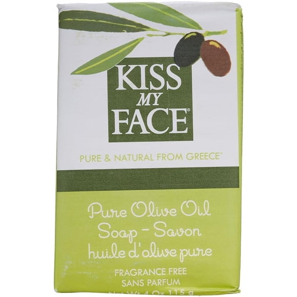 Kiss My Face Jabón en barra 3 unidades Pure Olvo 4 onzas