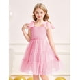 thumbnail image 4 of Arshiner Girls Dresses Summer Sleeveless Bow-Tie Straps Formal Fancy Party Birthday Tulle Dress, 4 of 6