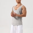 thumbnail image 3 of Men Summer Fitness Tank Tops U-Neck Workout Gym Sleeveless Quick Dry Vest, 3 of 12