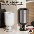 thumbnail image 3 of UFORU Wine Glass Shaped Trash Can with Rolling Base, 15L Decorative Waste Bin with Inner Bucket and 60 Trash Bags, Sliding Standing Garbage Can for Living Room, Bedroom and Office, 3 of 9