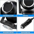 thumbnail image 3 of Car Fan Heater, 12v 120w 2-in-1 Portable Car Heater Defroster With 360 Swivel Base, Car Windshield Defroster Black Tz, 3 of 5