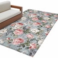 thumbnail image 2 of Vintage Spring Floral Area Rug 4'x6', Summer Botanical Watercolor Washable Non-Slip Rugs, Low Pile Large Carpet for Living Room Bedroom Dining Room Kitchen Office Indoor Mat, 2 of 9