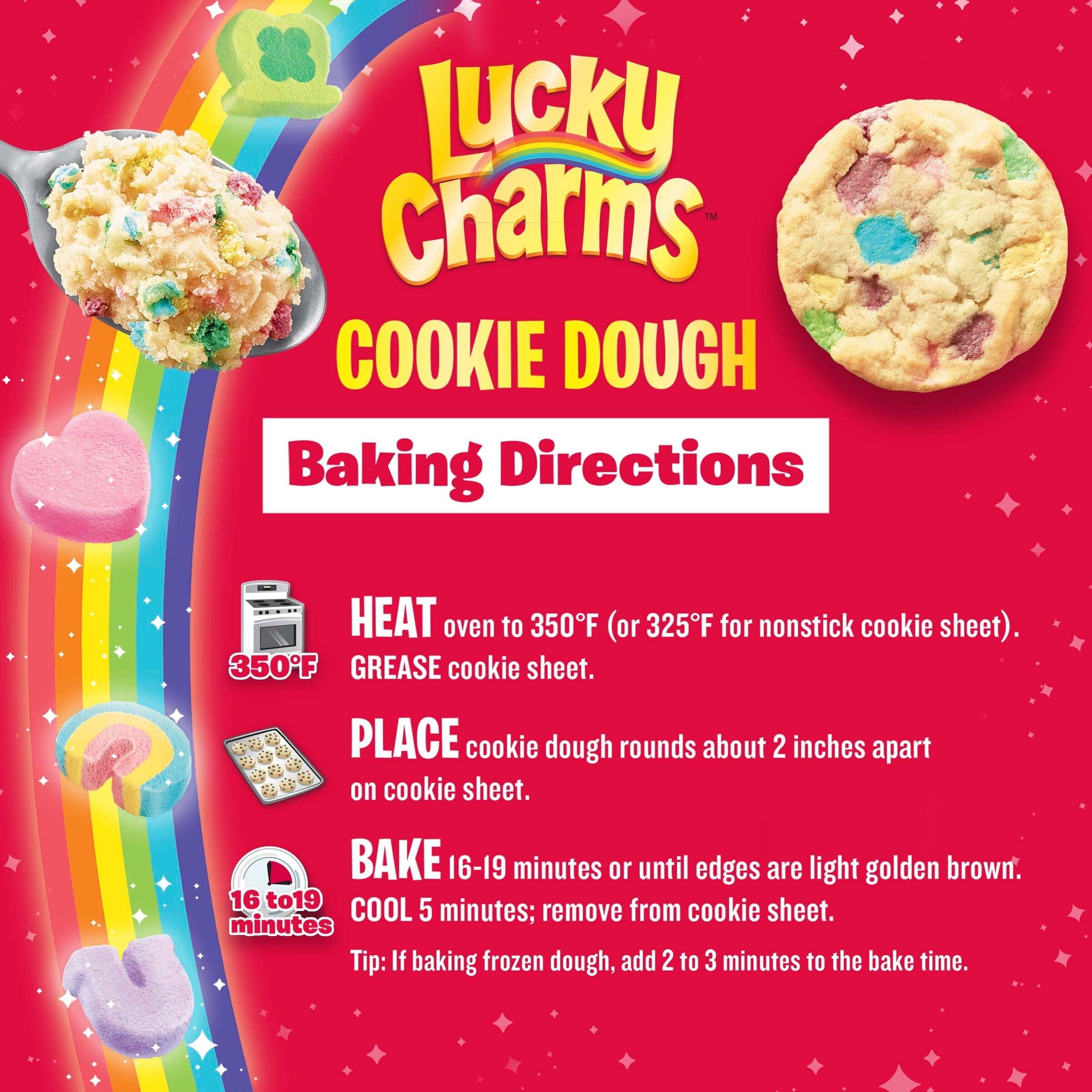 Pillsbury Ready to Bake! Cookie Dough, Limited Edition Lucky Charms Cookie Dough, 14 oz