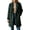 Dark Green, variant on Women's Plaid Long Coat Lapel Button Down Warm Winter Overcoat ,Notch Lapel, Mid Length, Side Pockets, Wool Blend Outerwear, Single Breasted Long Trench Coat, Work Casual Fall Winter Outfit