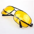 thumbnail image 1 of SHOWERORO Yellow Metal Frame Sunglasses for Night Driving Polarized Lens with Uv Protection, 1 of 8