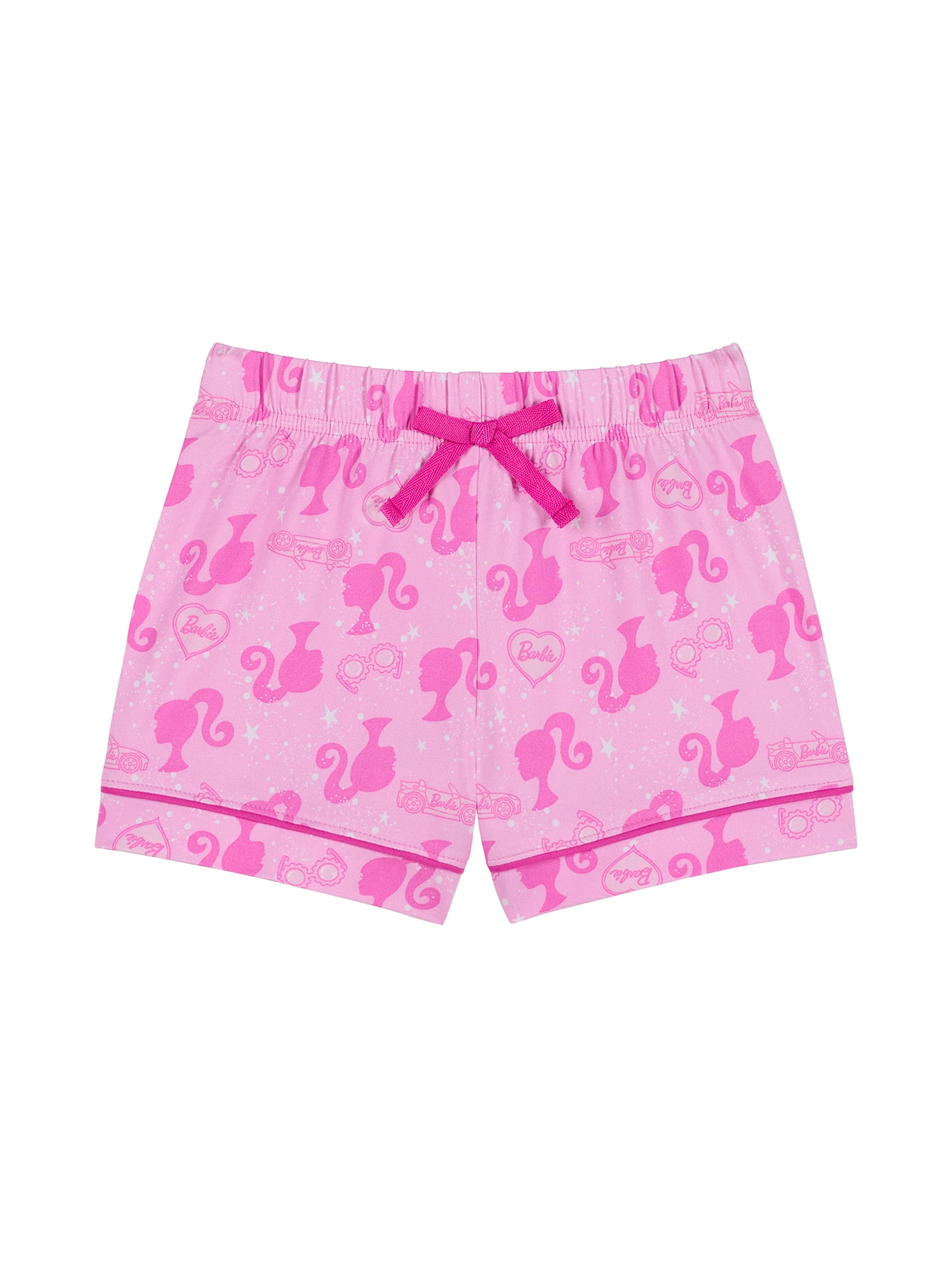 Barbie Toddler Girls Short Sleeve Button Front Top and Sleep Shorts, 2-Piece, Sizes 2T-5T