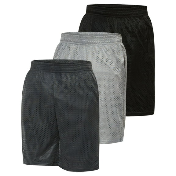 Ultra Performance Boy's Basketball Short's 3 Pack Mesh Athletic Shorts Youth Basketball Soccer & Gym Short for Active Boys