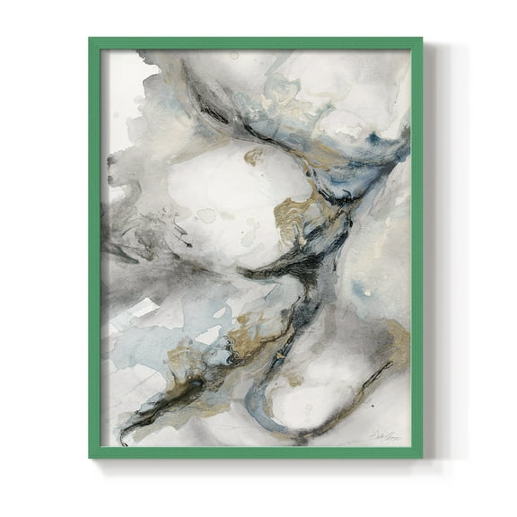 Meandering in Green Solid Wood 8 x 10 Framed Print