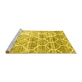 thumbnail image 2 of Ahgly Company Machine Washable Indoor Square Abstract Yellow Contemporary Area Rugs, 8' Square, 2 of 4