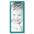 thumbnail image 2 of ArtToFrames 12" x 28" Aqua Picture Frame, 12x28 inch Green Wood Poster Frame (WOM-4428), 2 of 8