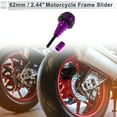 thumbnail image 2 of 20mm Motorcycle Slider Frame Aluminum Alloy Plastic Wheel Fairing Protection Crash Pad Protector Guard 62mm 136mm Purple 1 Pc, 2 of 7