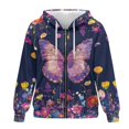 thumbnail image 4 of Uorisanigo Purple Butterfly Women Oversized Sweatshirts Soft Lightweight Oversized Casual Sweatshirts Comfortable Long Sleeve Tops Clothes Size 3XL, 4 of 7
