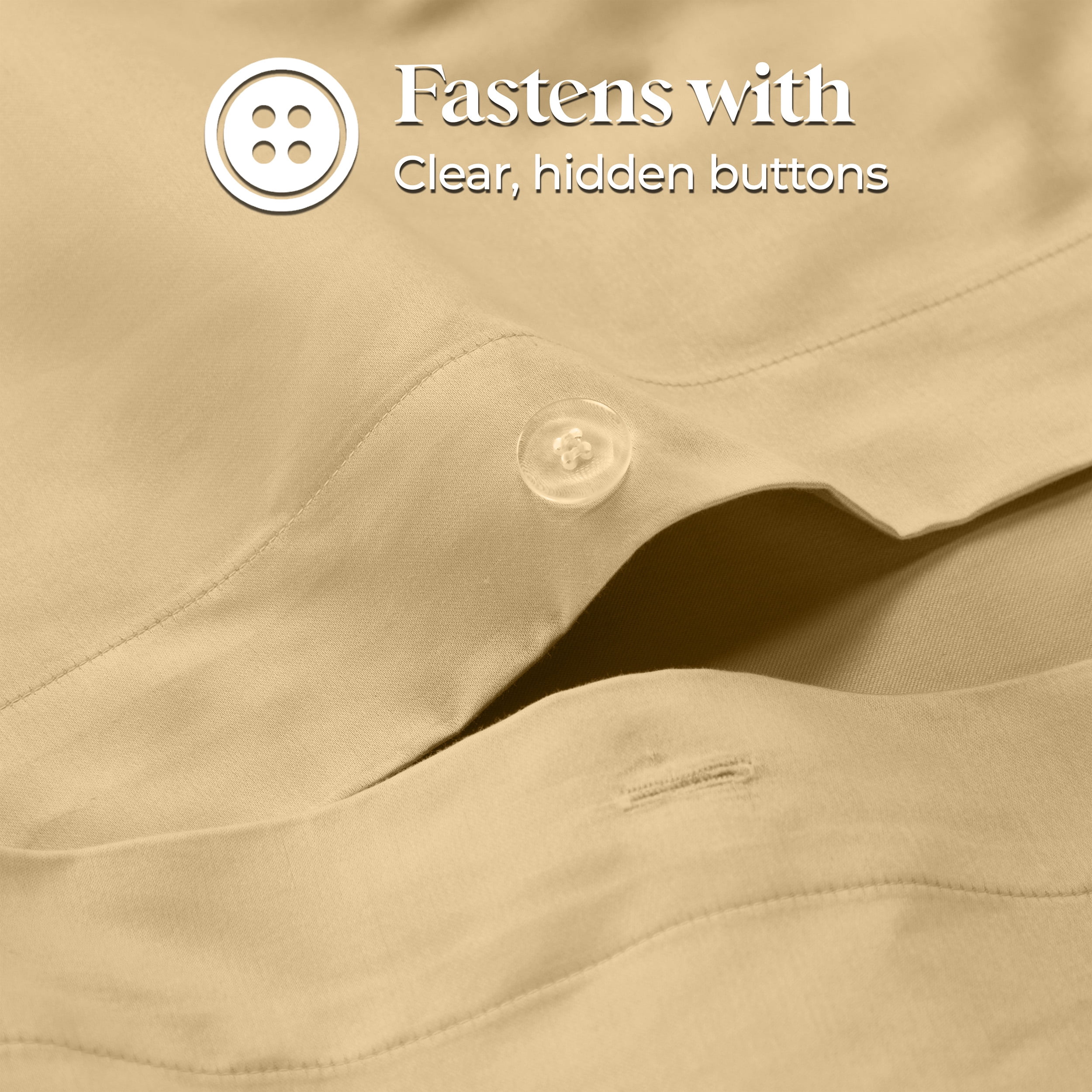 Superior Egyptian Cotton Duvet Cover Set, King/ Cal King, Gold