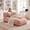 Pink, variant on Poshby Large Flannel Plush Bean Bag Lounger Chair for Adults, Pink