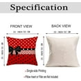 thumbnail image 5 of Valentines Day Bow Decor Pillow Cover 20x20 Inch Red Black Love Heart Polka Dot Festival Decoration Throw Pillow Covers Holiday Home Decorative Cushion Case for Couch, 5 of 6