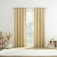 thumbnail image 5 of No. 918 Koda Woven Jacquard Leaf Semi-Sheer Rod Pocket Curtain Panel, 50"W X 84"L, Gold, 5 of 6