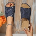 thumbnail image 5 of Mostsola Womens Sandals Boho Flower Hollow Out Wedge Sandals Slip on Shoes Slippers Summer Slides, 5 of 8