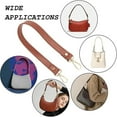 thumbnail image 5 of Leather Wallet with 2Pc, Pu Leather Purse Straps 15" Long Leather Bag Handle Replacement 3/4" Wide Short Shoulder Bag Strap with Gold Metal Clasps for Underarm Satchel Purse Making Saddle Brow, 5 of 6