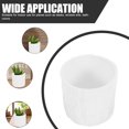thumbnail image 3 of CIMAXIC 4Pcs White Plastic Rustic Tree Stump Plant Pots Perfect for Indoor Flower Arrangement, 3 of 6