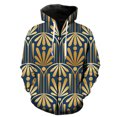 thumbnail image 1 of Sudadera con capucha y cremallera para hombre, diseño abstracto de hojas de plantas, talla grande, genial, con capucha, estampado 3D, unisex, divertida, estilo hip hop, manga larga, para adolescentes., 1 of 6