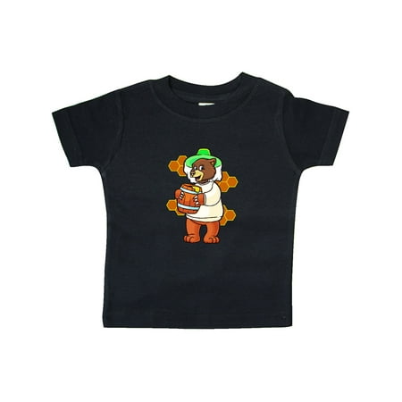 

Inktastic Beekeeping Cute Bear with Honey Gift Baby Boy or Baby Girl T-Shirt