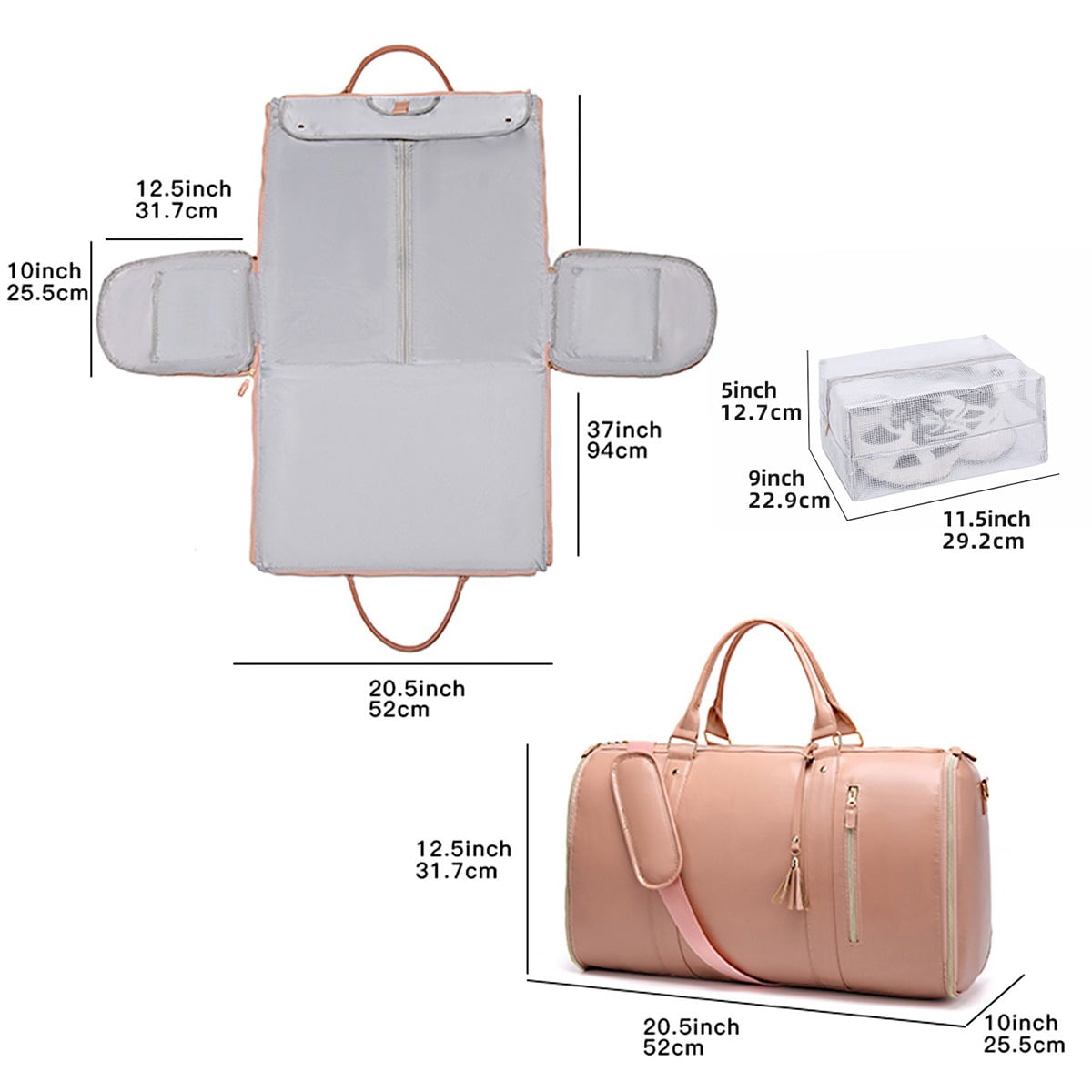 Rolling Duffel Bag with Wheels Suitable for Men and Women Vacation,Suit Bag,Large Capacity Toiletry Bag,Luggage Bag