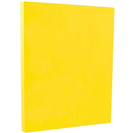 cardstock hue brite recycled lb jam sheets colored bright pack yellow paper