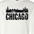 thumbnail image 4 of Inktastic Chicago Skyline Grunge Long Sleeve T-Shirt, 4 of 5